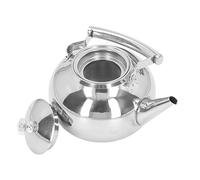 AKLOSIPY Théière en Acier Inoxydable Amovible - Bouilloire à thé Européenne Non Magnétique de 2 L pour Infusion Chaude/froide, Serveur de café et Service de Table - Acier Inoxydable 304 de qualité