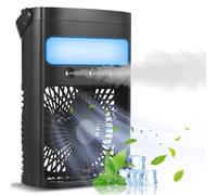 AKLOSIPY Ventilateur de Refroidissement de Climatiseur Portable avec Réservoir D'eau de 700 Ml pour Chambre à Coucher, Bureau, Usage Domestique, Design Compact Noir