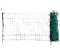 AKO Filet de volaille de qualité supérieure - Filet en Osier - Clôture à Double Pointe - Vert/Blanc - 25 m x 122 cm - 9 piquets - Résistance aux UV