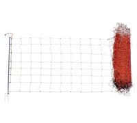 AKO OviNet Premium Filet de Mouton, électrifiable, clôture de pâturage, Filet en Osier, Double Pointe, Orange/Blanc, 50 m x 108 cm, Garantie 3 Ans sur stabilité UV