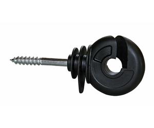 AKO Ringisolator 300 Stück im Eimer, schwarz, mit Einschrauber, mit Stütze