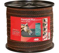 AKO Weidezaunband Premium Plus braun/orange, 200 m Länge, 40 mm breit