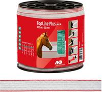 AKO Weidezaunband TopLine Plus weiß/rot, 400 m Länge, 20 mm breit