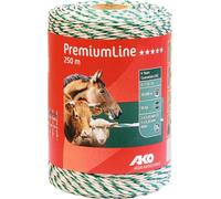 AKO Weidezaunlitze PremiumLine 250 m weiß/grün, dicke PE-Fäden