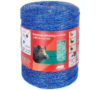 AKO WildHog 449313 Treillis de clôture de pâturage, Bleu, 1000 m, 6 x 0,2 mm, 3 x 0,25 mm, 9105 kg, Sanglier