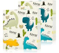 AKONE Dino Lot de 40 serviettes à motif dinosaures pour anniversaire, 33 x 33 cm, serviettes en papier pour anniversaire d'enfant, garçons et filles, décoration de table pour décoration de fête