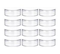 AKOOSY 12 Pièces Boîte à Bonbons Ronde Transparente avec Couvercle, Design Compact en Ps, pour Rangement Bijoux et Décoration de Mariage à Domicile