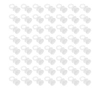AKOOSY 150 Crochets de Rideaux en Plastique Blanc Glisseurs Ronds Résistants à l'usure, Installation Facile et Décor Moderne Maison pour Rail de Rideau pour Fenêtres