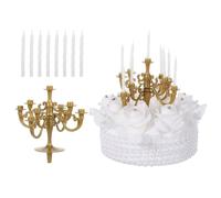 AKOOSY 2 Pièces Bougeoir pour Gâteau d'anniversaire en Plastique Réutilisable, Décoration Créative et Élégante pour Fête et Célébrations Spéciales