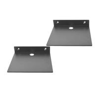 AKOOSY 2 Pièces Étagère Murale Flottante Noire en Fer pour Routeur WiFi | Support Compact à Forte Charge, Accès Pratique, Compatibilité, Chambre et Salle de Bain