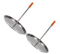 AKOOSY 2 Pièces Grille de Rôtissage pour Poulet en Acier Inoxydable Léger Plateau Amovible, Outil Cuisine en Plein Air pour Barbecue et Camping