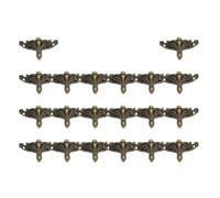 AKOOSY 20 Pièces Pieds de Meubles Rétro en Alliage de Support Mobilier | Forme Tiny Leg, Accessoires pour Boîte et Coffret, Lot, Format 36x19mm