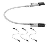 AKOOSY 4 Pièces Pince de Maintien pour Fils de Soudage à Double Tête | Acier Inoxydable et Alliage D’aluminium, Colliers Crocodile Isolés, Col de Cygne Flexible pour Ajustements Répétés