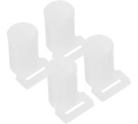 AKOOSY 4Pcs Couvre-Pieds pour Moustiquaires Manchons Épais en Plastique Blanc pour Poteau De Moustiquaire Lot