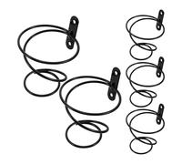 AKOOSY 5 Pièces Porte-Bouteille Mural Spirale en Fer Noir | Bar Cuisine, Design Minimaliste Moderne, Visserie Incluse, Gain de Place et Nettoyage Facile