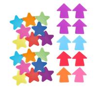AKOOSY 60 Pastilles de Tapis en Nylon et Polyester pour Classe Maternelle, Marqueurs de Siège D'étoile et Flèche, Faciles à Ranger, pour Positionnement Clair en Salle Couleur Aléatoire