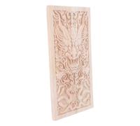 AKOOSY Applique Bois Chinoise Vintage pour Meubles, Panneaux, 20x10 CM | Bois Brut Grain , Couleur Khaki, Pose Simple sans Perçage ni Colle, pour Rénovations