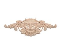 AKOOSY Applique Décorative D'angle en Bois Sculpté Non Peint pour Meubles et Armoires, Design Classique Vintage, Installation Adaptable pour Décoration Intérieure