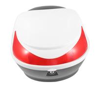 AKOOSY Boîte de Rangement Multifonctionnelle pour Moto et Vélo, Petite Taille, Plastique Robuste Blanc, Étui Porte-Outils et Casque, Accessoire pour Moto et Scooter, Usage Extérieur