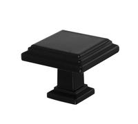 AKOOSY Bouton de Meuble Moderne Alliage de Zinc Poignée Tiroir Multifonction pour Commode Armoire Cuisine et Salle de Bain Robuste et Facile à Installer Finition Noir Mat