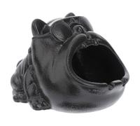 AKOOSY Cendrier en Céramique Créatif de Chien Noir Fond Stable, Accessoire Décoratif Maison ou L'hôtel, Garde la Pièce Propre