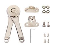 AKOOSY Charnière Protection des Doigts et Fermeture D'arrêt Réglable en Alliage de Zinc Argenté Conditionnée pour Porte D'armoire Cuisine et Caisson