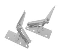 AKOOSY Charnières de Levage Pliantes 90° en Acier Argenté pour Portes D'armoire et Placard, Faciles à Installer Mécanisme à Ressort Robuste, 1 Paire