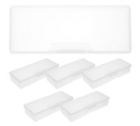 AKOOSY Coffret Nail Art 6pcs en Plastique Compact pour Organiser Accessoires Ongles et Vernis, pour DIY Art et Usage Personnel en Déplacement