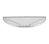 AKOOSY Grille à Barbecue Grillage de Barbecue en Acier Inoxydable Argenté Demi-Cercle pour Pique-niques Simple et Pratique