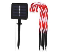 AKOOSY Lampe Solaire LED Décorative Style Canne de Noël Lumière Ambiance Extérieure pour Jardin et Pelouse Installation Facile avec Piquet Sol
