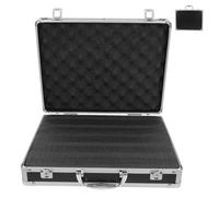 AKOOSY Mallette en Alliage D'aluminium, Noire, Portable, Antichoc, Grosse | Boîtier Rigide, Usage Bureau ou Atelier, Finition Noire, Format Compact, Rangement Sécurisé, Prise en Main Facile