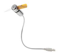 AKOOSY Mini Ventilateur USB LED Argenté avec Affichage Horloge et Refroidissement, Ventilateur Portable en Aluminium et Pvc pour Ambiance Estivale au Bureau