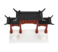 AKOOSY Miniature Porte de Jardin Asiatique Modèle Décoratif pour Aquarium et Terrarium Ornement Architectural Ancien Élégant pour Paysage de Bureau Accessoire Polyvalent de Paysage Zen