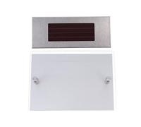 AKOOSY Plaque Numéro de Porte Solaire Lumineuse en Acier Inoxydable avec Détection à Induction, Économie D'énergie et Ip44 pour Usage Extérieur Maison