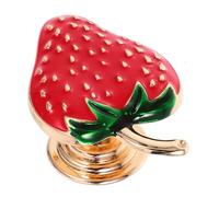 AKOOSY Poignée de Meuble en Alliage de Zinc Rouge Forme Fraise, Confortable à Saisir, Facile à Installer, pour Armoires de Salle de Bain et Tiroirs Décoratifs