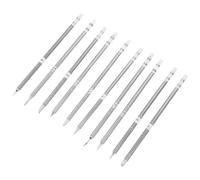 AKOOSY Pointe de Fer à Souder en Métal Argenté, Système D'échange Rapide, Compatible Station de Soudage, Lot de 10 Pièces pour Maintenance Haute Fréquence