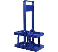 AKOOSY Porte-bières Pliable en Plastique avec Poignée, Bleu | Rangement Compact et Solide, Transport Facile, pour Bouteilles et Boissons Lors des Sorties, Bleu