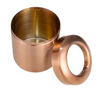 AKOOSY Poubelle de Comptoir en Acier Inoxydable Design Bronze Élégant, Petite Poubelle de Recyclage Résistante pour Bureau et Maison, Facile