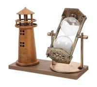 AKOOSY Sablier Décoratif Vintage en Plastique Doré Minuterie Délicate pour Centre de Table Salon ou Bureau, Ornement Artistique Rétro et Fonction Timer