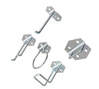 AKOOSY Set de Crochets Métalliques en Fer Argenté Supports Incurvés U Lot de 5 pour Rangement D'outils Électriques et Perceuse pour Porte-outils Mural