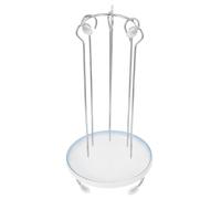 AKOOSY Support à Brochettes en Acier Inoxydable avec Plateau D'égouttement, Léger et Facile à Nettoyer, pour Barbecue en Plein Air et Rassemblements Familiaux