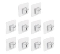 AKOOSY Supports Faciles en Plastique Adhésifs 10pcs pour Étagères à Installer sans Perçage pour Vitrines et Bibliothèques