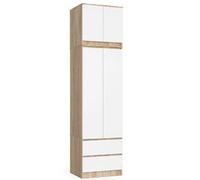 Akord Armoire avec surmeuble - Blanc
