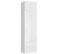 Akord Armoire avec surmeuble - Blanc