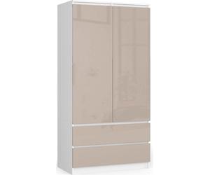 Akord Armoire Blanc/Capuccino Brillant 90X51X180