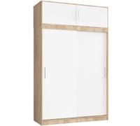Akord Armoire Coulissante Avec Extension Mono Chêne Sonoma/Blanc 150X60X245