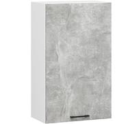 AKORD | Armoire de Cuisine Suspendue - Oliwia W50 H720 | Armoire à 1 Porte de Rangement | 50 x 30 x 72 cm | Blanc & Béton