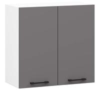 AKORD | Armoire de Cuisine Suspendue - Oliwia W60 | Meuble avec 2 Porte et 2 Étagères | 60 x 30 x 58 cm | Blanc & Gris Graphite