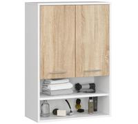 Akord Armoire Murale 2 Portes 1 Tiroir Blanc/Chêne Sonoma 64X30X94