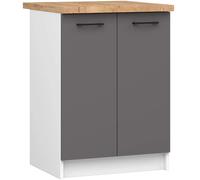 Akord Armoire Oliwia Avec Plan De Travail Blanc/Gris Graphite 46X60X85